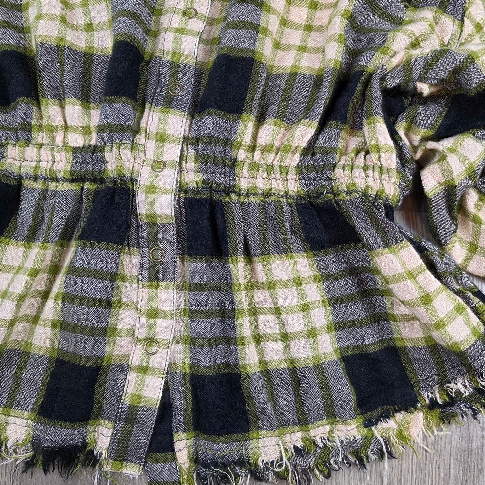 Free People We The Free Pacific Dawn Plaid Button Dawn Shirt Size XS - Picture 5 of 12